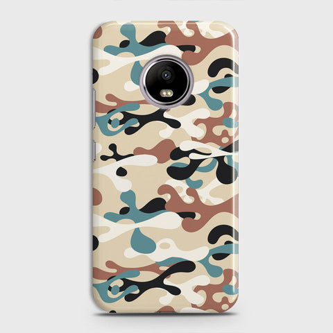 Motorola E4 Plus Cover - Camo Series - Black & Brown Design - Matte Finish - Snap On Hard Case with LifeTime Colors Guarantee