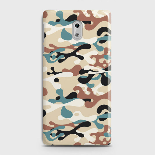 Nokia 3 Cover - Camo Series - Black & Brown Design - Matte Finish - Snap On Hard Case with LifeTime Colors Guarantee