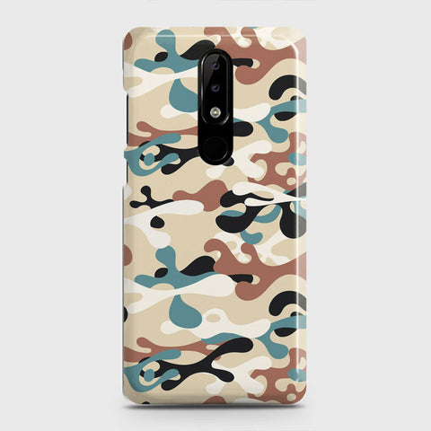 Nokia 3.1 Plus Cover - Camo Series - Black & Brown Design - Matte Finish - Snap On Hard Case with LifeTime Colors Guarantee