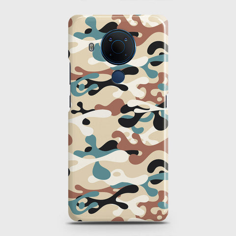 Nokia 5.4 Cover - Camo Series - Black & Brown Design - Matte Finish - Snap On Hard Case with LifeTime Colors Guarantee