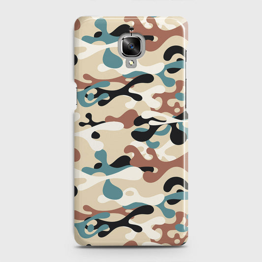 OnePlus 3  Cover - Camo Series - Black & Brown Design - Matte Finish - Snap On Hard Case with LifeTime Colors Guarantee