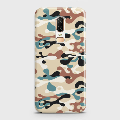 OnePlus 6  Cover - Camo Series - Black & Brown Design - Matte Finish - Snap On Hard Case with LifeTime Colors Guarantee