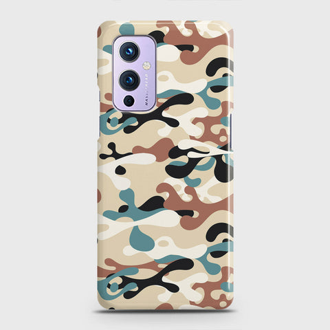 OnePlus 9  Cover - Camo Series - Black & Brown Design - Matte Finish - Snap On Hard Case with LifeTime Colors Guarantee