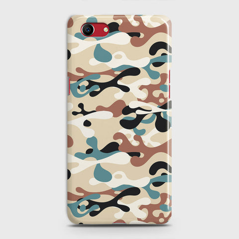 Oppo A1k  Cover - Camo Series - Black & Brown Design - Matte Finish - Snap On Hard Case with LifeTime Colors Guarantee