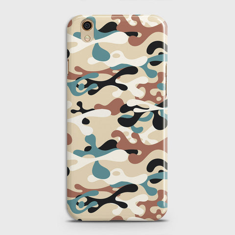 Oppo A37 Cover - Camo Series - Black & Brown Design - Matte Finish - Snap On Hard Case with LifeTime Colors Guarantee