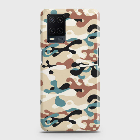 Oppo A54  Cover - Camo Series - Black & Brown Design - Matte Finish - Snap On Hard Case with LifeTime Colors Guarantee