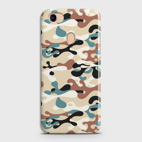Oppo F7 Cover - Camo Series - Black & Brown Design - Matte Finish - Snap On Hard Case with LifeTime Colors Guarantee