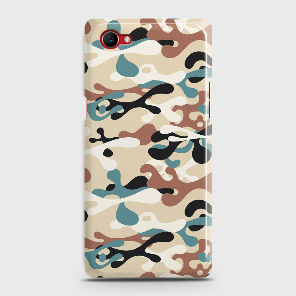 Oppo F7 Youth Cover - Camo Series - Black & Brown Design - Matte Finish - Snap On Hard Case with LifeTime Colors Guarantee