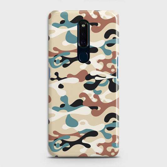 Oppo F11 Cover - Camo Series - Black & Brown Design - Matte Finish - Snap On Hard Case with LifeTime Colors Guarantee