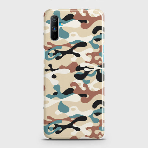 Realme C3 Cover - Camo Series - Black & Brown Design - Matte Finish - Snap On Hard Case with LifeTime Colors Guarantee