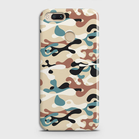 Xiaomi Mi A1 Cover - Camo Series - Black & Brown Design - Matte Finish - Snap On Hard Case with LifeTime Colors Guarantee