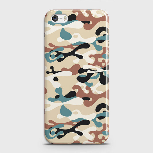 iPhone 5s Cover - Camo Series - Black & Brown Design - Matte Finish - Snap On Hard Case with LifeTime Colors Guarantee