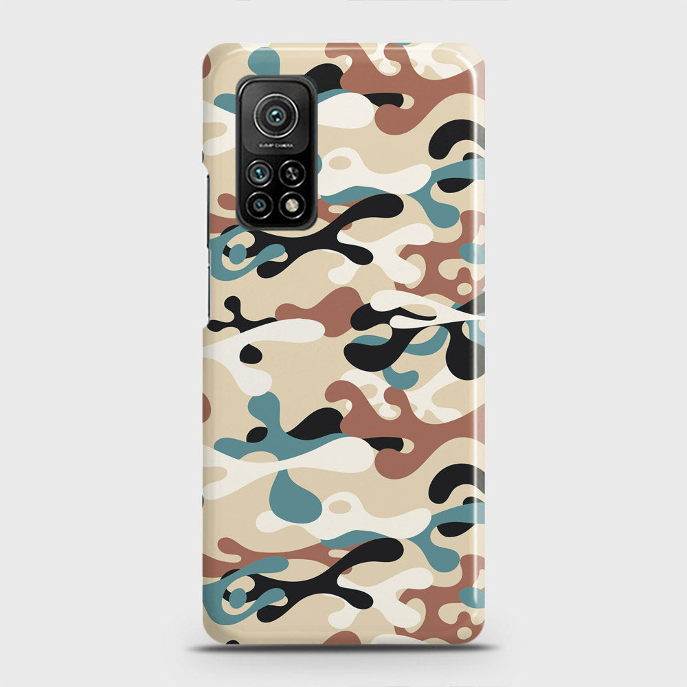 Xiaomi Mi 10T Cover - Camo Series - Black & Brown Design - Matte Finish - Snap On Hard Case with LifeTime Colors Guarantee