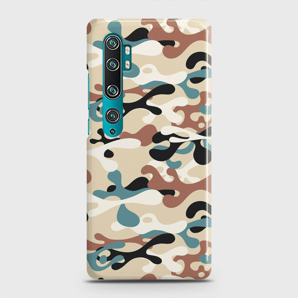 Xiaomi Mi Note 10 Cover - Camo Series - Black & Brown Design - Matte Finish - Snap On Hard Case with LifeTime Colors Guarantee