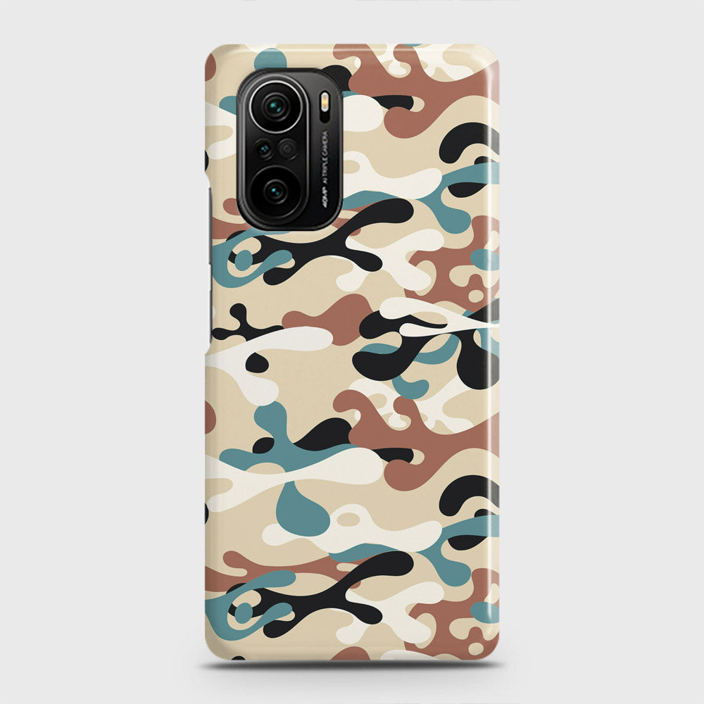 Xiaomi Redmi K40 Pro Cover - Camo Series - Black & Brown Design - Matte Finish - Snap On Hard Case with LifeTime Colors Guarantee