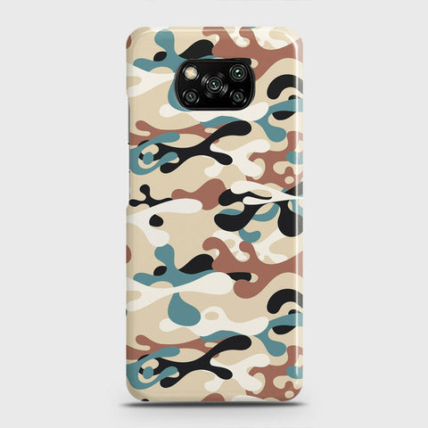 Xiaomi Poco X3 Cover - Camo Series - Black & Brown Design - Matte Finish - Snap On Hard Case with LifeTime Colors Guarantee