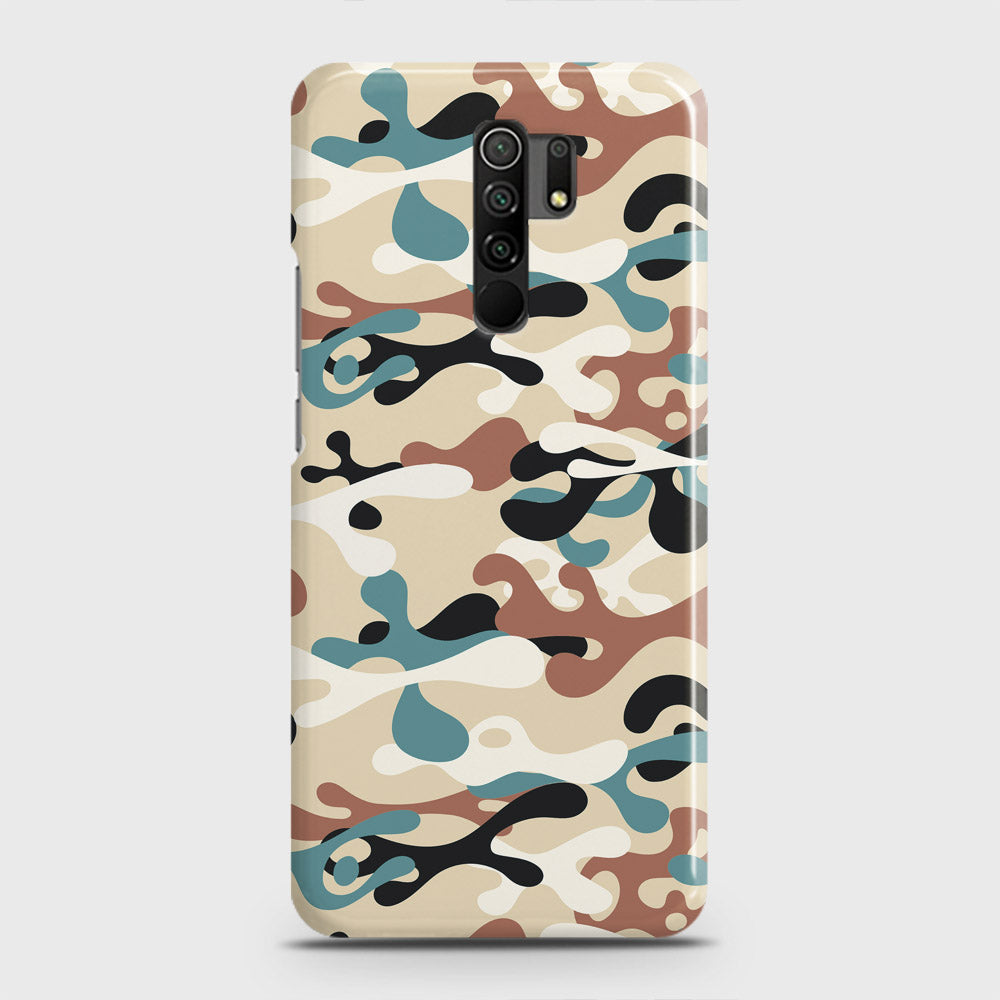 Xiaomi Redmi 9 Cover - Camo Series - Black & Brown Design - Matte Finish - Snap On Hard Case with LifeTime Colors Guarantee