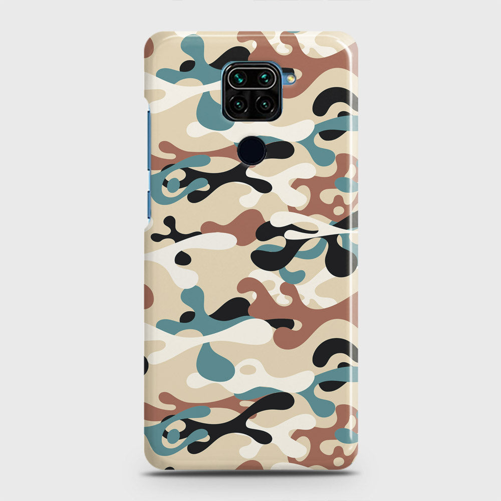 Xiaomi Redmi Note 9 Cover - Camo Series - Black & Brown Design - Matte Finish - Snap On Hard Case with LifeTime Colors Guarantee