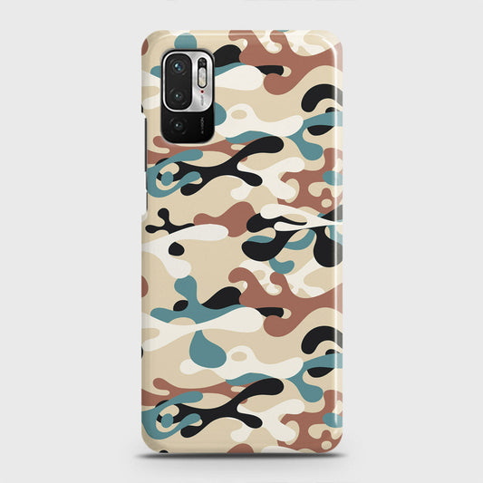 Xiaomi Redmi Note 10 5G Cover - Camo Series - Black & Brown Design - Matte Finish - Snap On Hard Case with LifeTime Colors Guarantee