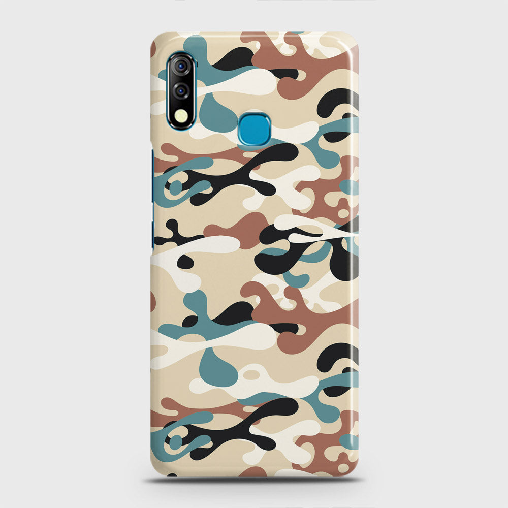 Infinix Hot 8 Lite Cover - Camo Series - Black & Brown Design - Matte Finish - Snap On Hard Case with LifeTime Colors Guarantee