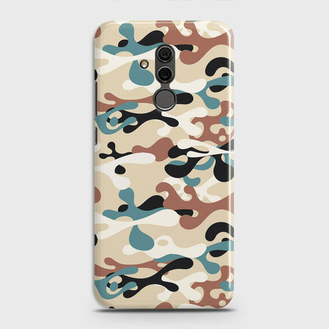 Huawei Mate 20 Lite Cover - Camo Series - Black & Brown Design - Matte Finish - Snap On Hard Case with LifeTime Colors Guarantee