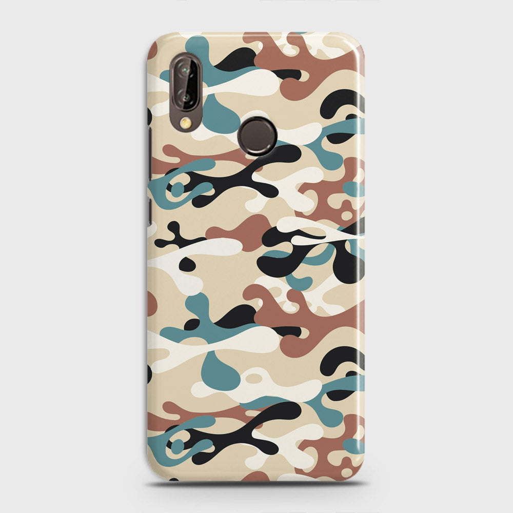 Huawei P20 Lite Cover - Camo Series - Black & Brown Design - Matte Finish - Snap On Hard Case with LifeTime Colors Guarantee