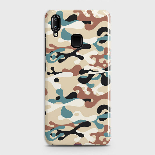 Vivo Y95 Cover - Camo Series - Black & Brown Design - Matte Finish - Snap On Hard Case with LifeTime Colors Guarantee