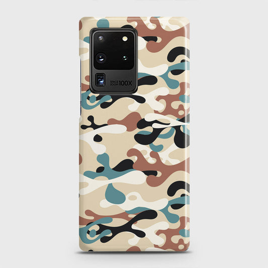 Samsung Galaxy S20 Ultra Cover - Camo Series - Black & Brown Design - Matte Finish - Snap On Hard Case with LifeTime Colors Guarantee