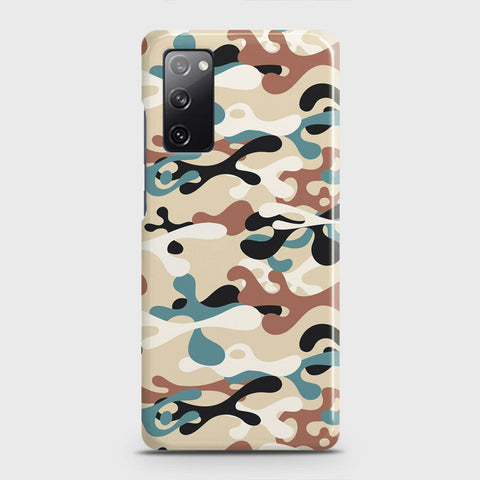 Samsung Galaxy S20 FE Cover - Camo Series - Black & Brown Design - Matte Finish - Snap On Hard Case with LifeTime Colors Guarantee