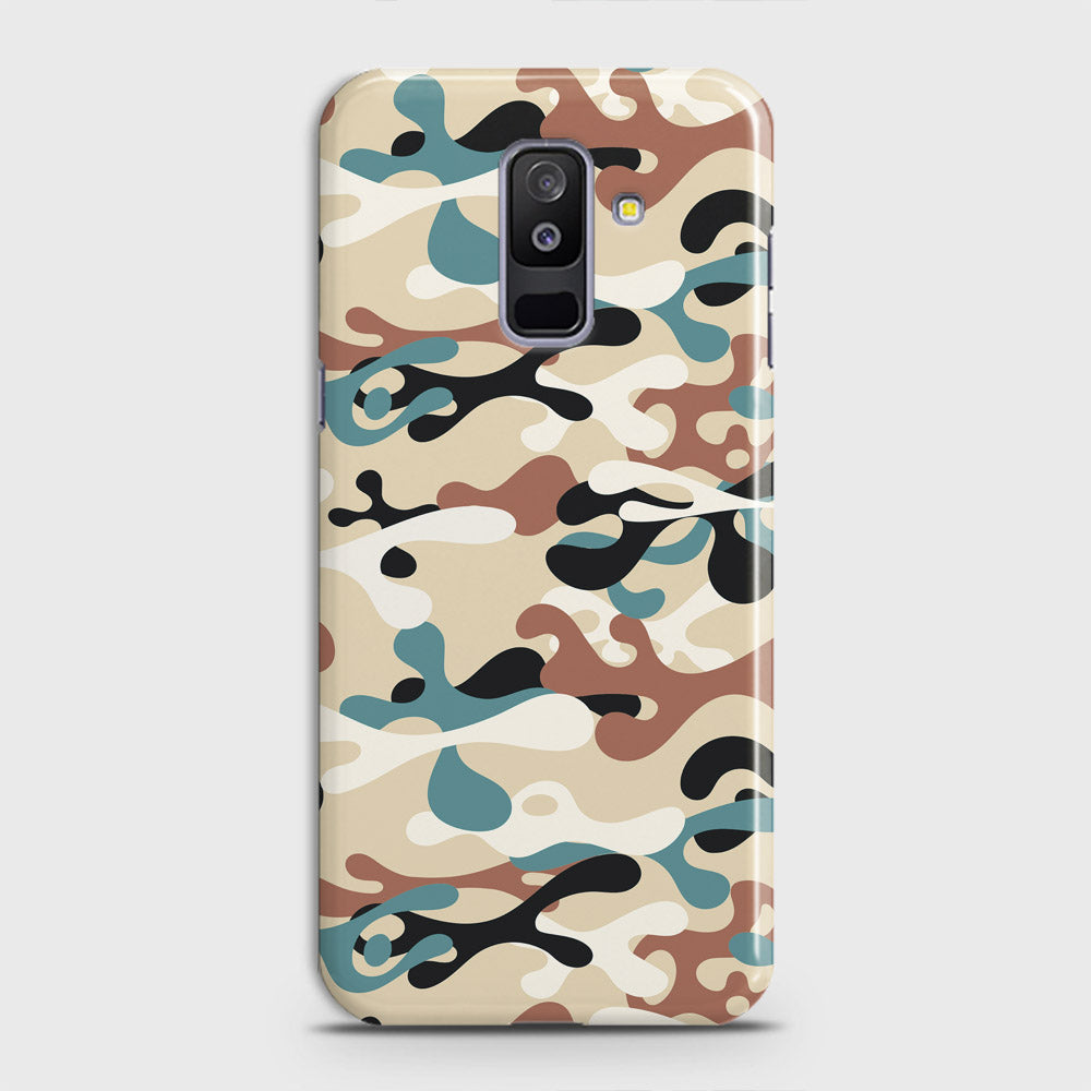 Samsung Galaxy A6 Plus 2018 Cover - Camo Series - Black & Brown Design - Matte Finish - Snap On Hard Case with LifeTime Colors Guarantee