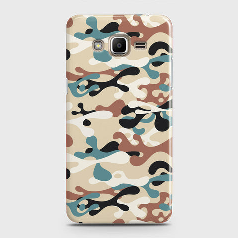 Samsung Galaxy Grand Prime Cover - Camo Series - Black & Brown Design - Matte Finish - Snap On Hard Case with LifeTime Colors Guarantee