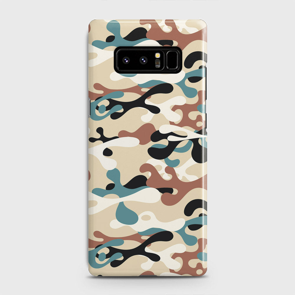 Samsung Galaxy Note 8 Cover - Camo Series - Black & Brown Design - Matte Finish - Snap On Hard Case with LifeTime Colors Guarantee