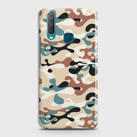 Vivo Y15 Cover - Camo Series - Black & Brown Design - Matte Finish - Snap On Hard Case with LifeTime Colors Guarantee