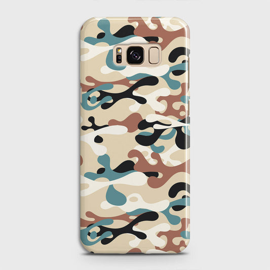 Samsung Galaxy S8 Cover - Camo Series - Black & Brown Design - Matte Finish - Snap On Hard Case with LifeTime Colors Guarantee