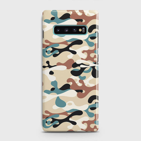 Samsung Galaxy S10 Plus Cover - Camo Series - Black & Brown Design - Matte Finish - Snap On Hard Case with LifeTime Colors Guarantee