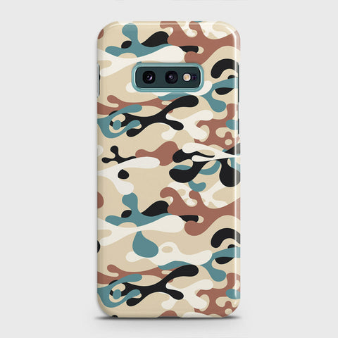 Samsung Galaxy S10e Cover - Camo Series - Black & Brown Design - Matte Finish - Snap On Hard Case with LifeTime Colors Guarantee