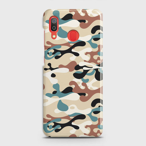 Samsung Galaxy A30 Cover - Camo Series - Black & Brown Design - Matte Finish - Snap On Hard Case with LifeTime Colors Guarantee