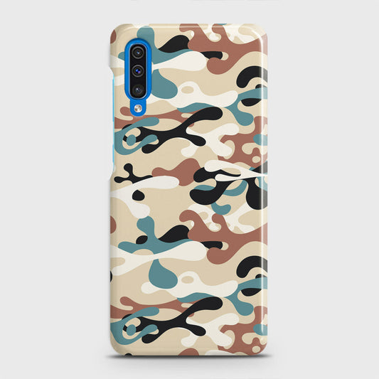 Samsung Galaxy A50 Cover - Camo Series - Black & Brown Design - Matte Finish - Snap On Hard Case with LifeTime Colors Guarantee