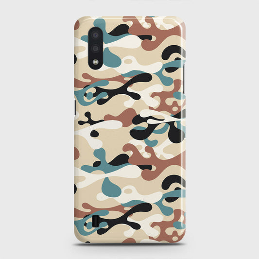 Samsung Galaxy A01 Cover - Camo Series - Black & Brown Design - Matte Finish - Snap On Hard Case with LifeTime Colors Guarantee