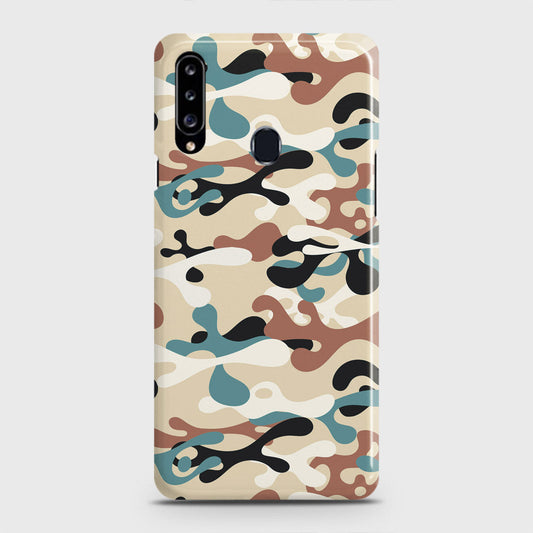 Samsung Galaxy A20s Cover - Camo Series - Black & Brown Design - Matte Finish - Snap On Hard Case with LifeTime Colors Guarantee