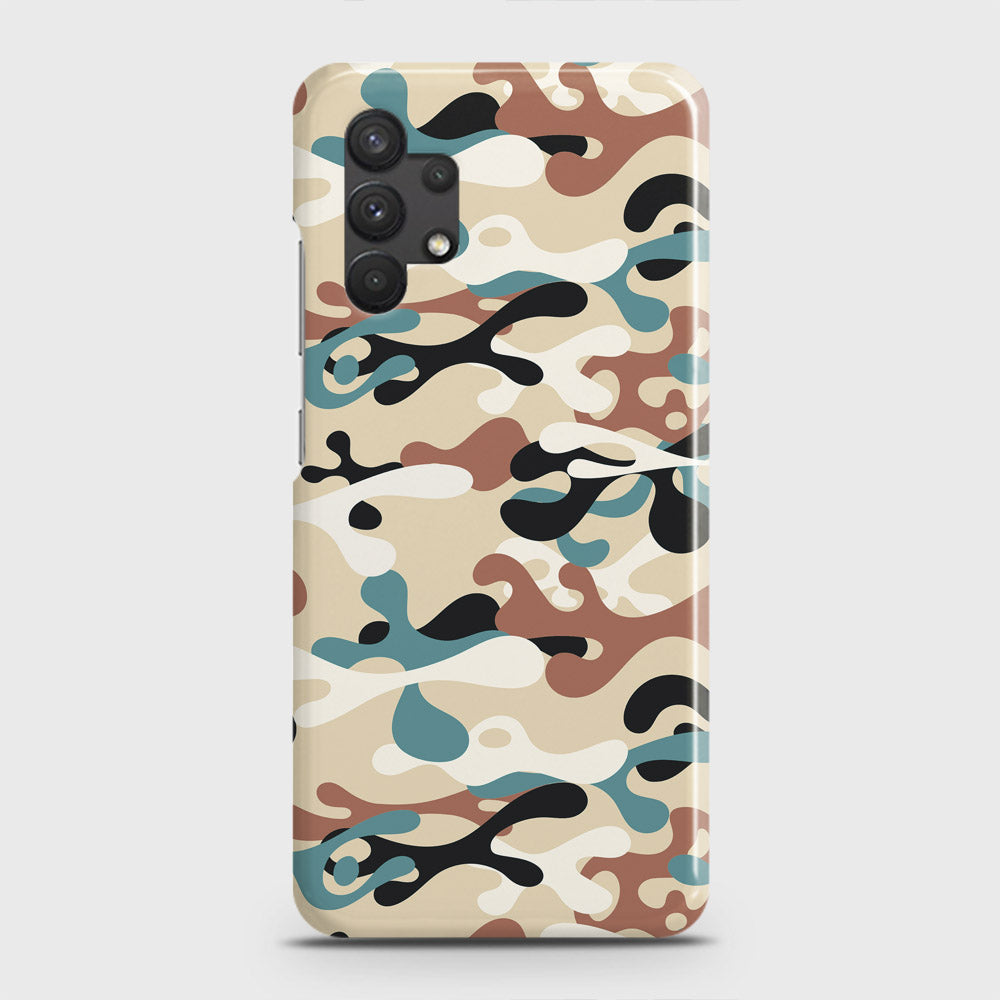 Samsung Galaxy A32 Cover - Camo Series - Black & Brown Design - Matte Finish - Snap On Hard Case with LifeTime Colors Guarantee