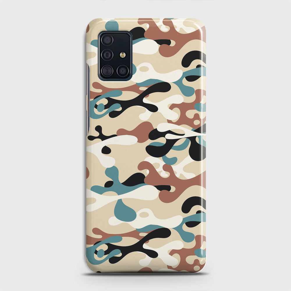 Samsung Galaxy A51 Cover - Camo Series - Black & Brown Design - Matte Finish - Snap On Hard Case with LifeTime Colors Guarantee