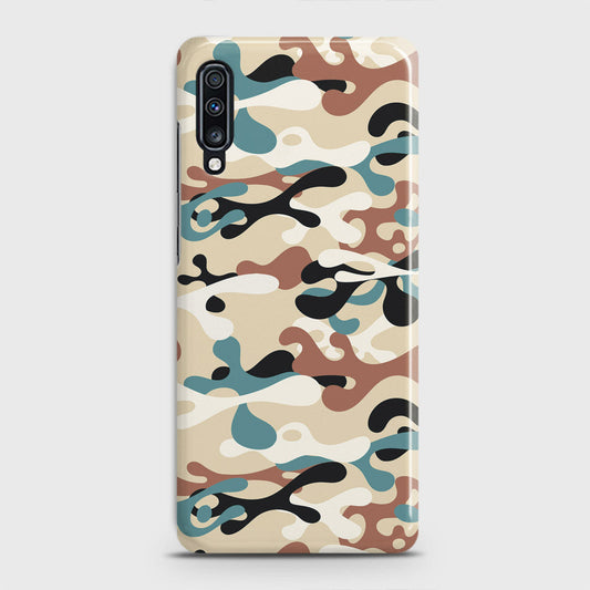 Samsung Galaxy A70 Cover - Camo Series - Black & Brown Design - Matte Finish - Snap On Hard Case with LifeTime Colors Guarantee