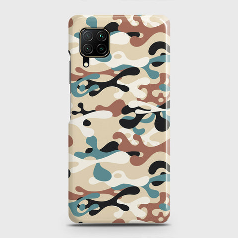 Huawei P40 lite Cover - Camo Series - Black & Brown Design - Matte Finish - Snap On Hard Case with LifeTime Colors Guarantee