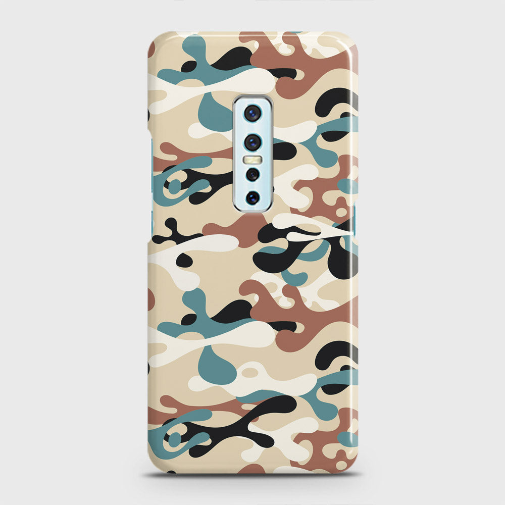 Vivo V17 Pro Cover - Camo Series - Black & Brown Design - Matte Finish - Snap On Hard Case with LifeTime Colors Guarantee