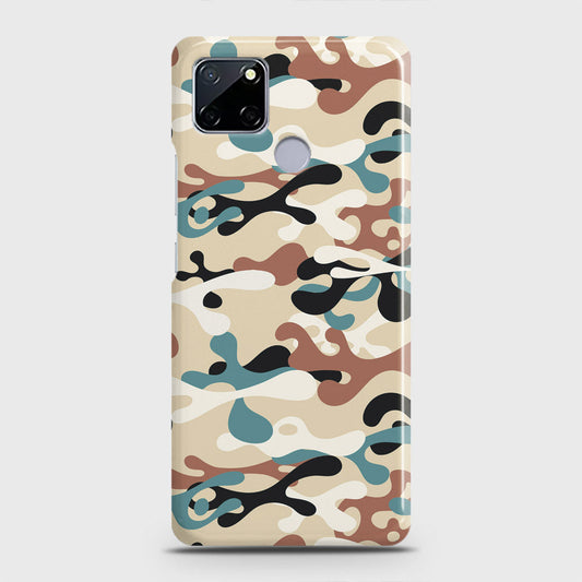 Realme Narzo 30A Cover - Camo Series - Black & Brown Design - Matte Finish - Snap On Hard Case with LifeTime Colors Guarantee