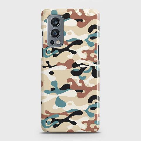 OnePlus Nord 2 Cover - Camo Series - Black & Brown Design - Matte Finish - Snap On Hard Case with LifeTime Colors Guarantee