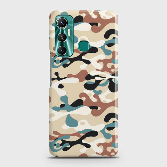 Infinix Hot 11 Cover - Camo Series - Black & Brown Design - Matte Finish - Snap On Hard Case with LifeTime Colors Guarantee (Fast Delivery)