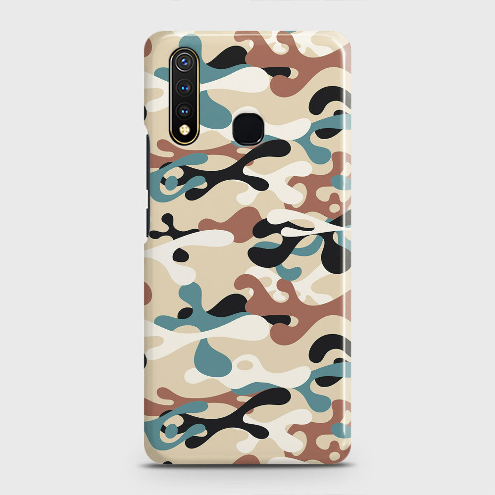 Vivo Y19 Cover - Camo Series - Black & Brown Design - Matte Finish - Snap On Hard Case with LifeTime Colors Guarantee