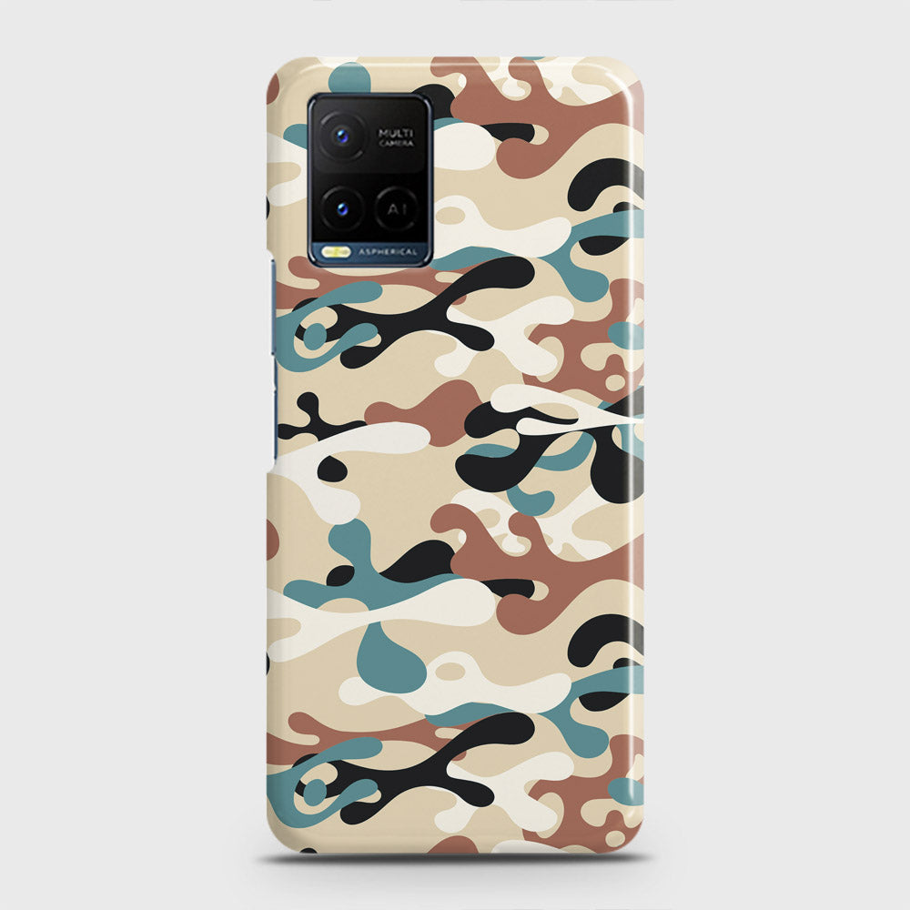 Vivo Y21s Cover - Camo Series - Black & Brown Design - Matte Finish - Snap On Hard Case with LifeTime Colors Guarantee